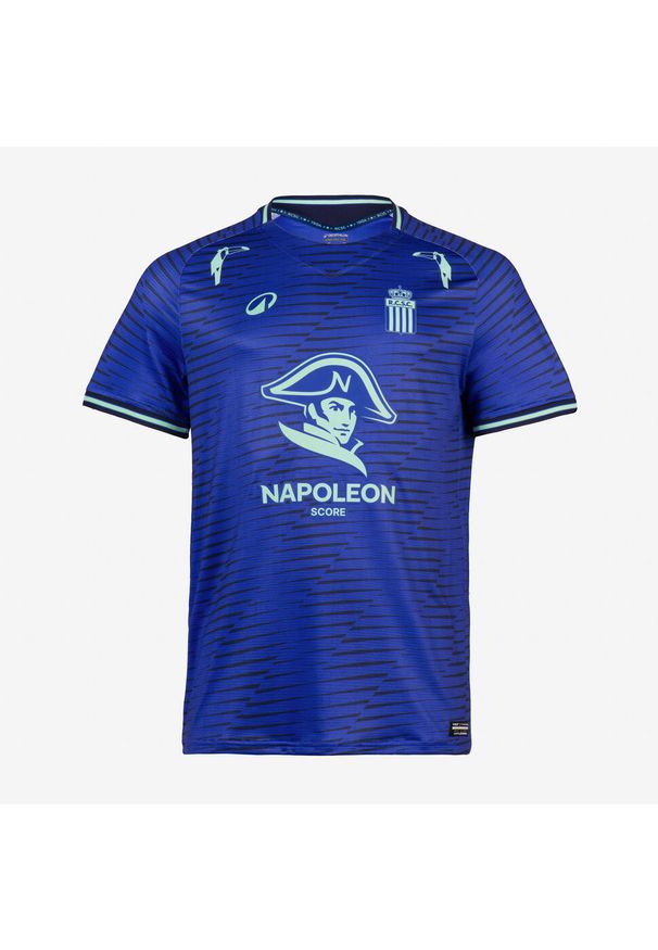 KIPSTA - Koszulka piłkarska dla bramkarza Kipsta Royal Charleroi Sporting Club wyjazdowa. Kolor: niebieski. Materiał: poliester, tkanina, elastan, materiał, prążkowany. Sport: piłka nożna