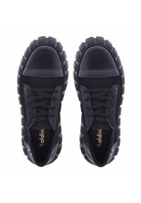 Baldinini - BALDININI - Czarne sneakersy z grubą podeszwą. Nosek buta: okrągły. Kolor: czarny. Materiał: materiał. Szerokość cholewki: normalna #6