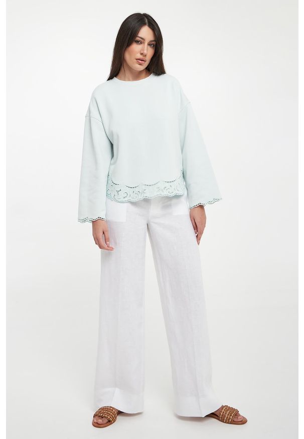 Twinset Milano - Bluza damska z haftem TWINSET. Wzór: haft