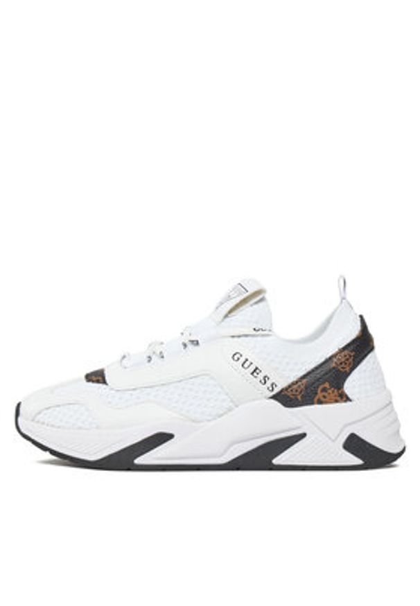 Guess Sneakersy Geniver2 FLPGE2 FAL12 Biały. Kolor: biały. Materiał: skóra