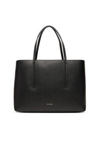 Calvin Klein Torebka Foil Logo Small Tote LV04F3275G Czarny. Kolor: czarny. Materiał: skórzane #6