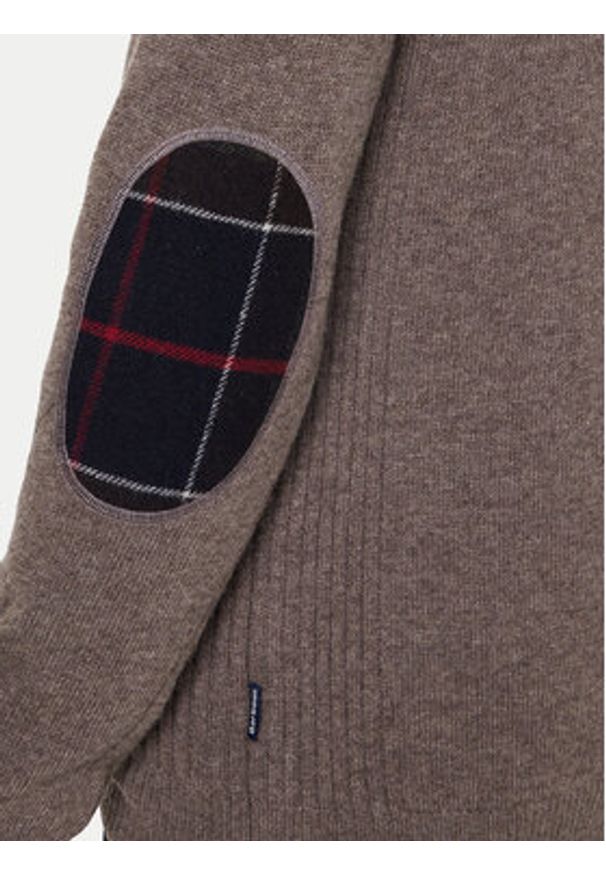 Barbour Sweter Holden MKN0837OL76 Zielony Regular Fit. Kolor: zielony. Materiał: wełna