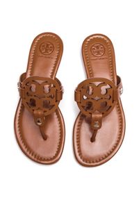Tory Burch Japonki Miller 50008694 Brązowy. Kolor: brązowy. Materiał: skóra #1