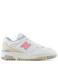 Buty New Balance GSB550EP - białe. Okazja: na co dzień. Kolor: biały. Materiał: guma, syntetyk, zamsz, materiał. Szerokość cholewki: normalna. Sport: koszykówka #1