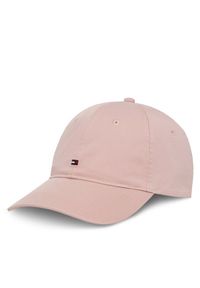 TOMMY HILFIGER - Tommy Hilfiger Czapka z daszkiem Essential Flag Soft Cap AW0AW17131 Różowy. Kolor: różowy. Materiał: bawełna, materiał