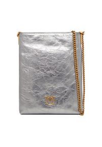 Pinko - PINKO Torebka Flat Satchel AI 25-26 PCPL 105352 A2OT Srebrny. Kolor: srebrny. Materiał: skórzane #5