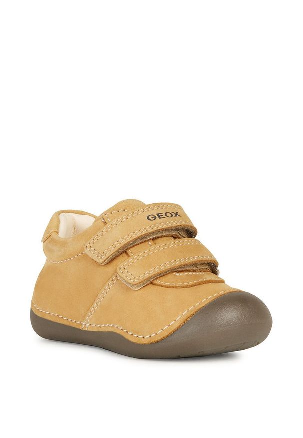 Geox - Półbuty dziecięce. Nosek buta: okrągły. Zapięcie: rzepy. Kolor: żółty. Materiał: guma