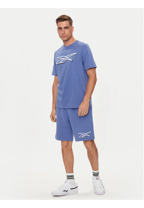Reebok Szorty sportowe Vector Pack Ri Logo 100202404 Niebieski Regular Fit. Kolor: niebieski. Materiał: bawełna. Styl: sportowy
