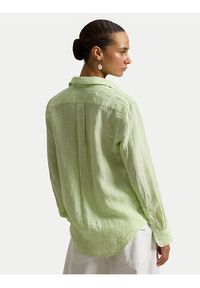 Polo Ralph Lauren Koszula 211A96158001 Zielony Classic Fit. Typ kołnierza: polo. Kolor: zielony. Materiał: len #5