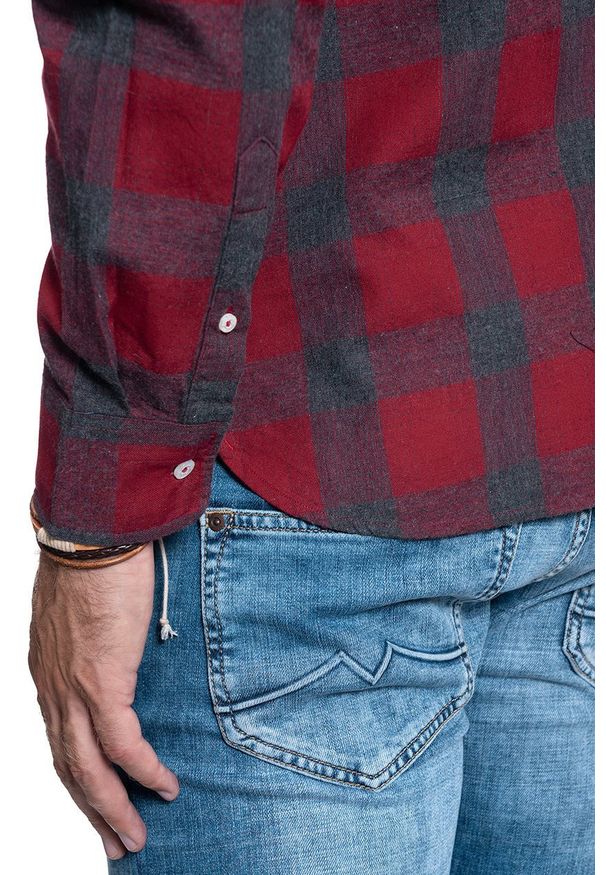 Mustang - MĘSKA KOSZULA MATERIAŁOWA MUSTANG CASPER MG FLANNEL 1009908 11798. Materiał: materiał