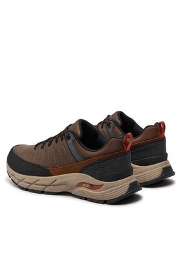 skechers - Skechers Sneakersy Yoren 210319/CDB Brązowy. Kolor: brązowy. Materiał: skóra, syntetyk