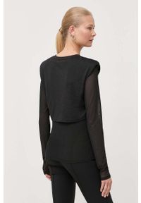 Patrizia Pepe longsleeve damski kolor czarny. Okazja: na co dzień. Kolor: czarny. Materiał: dzianina. Długość rękawa: długi rękaw. Długość: długie. Styl: casual, klasyczny #4
