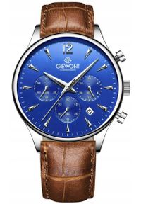 Zegarek Giewont Zegarek Męski Chronograph Sapphire Brązowo Niebieski GW6310-A5. Kolor: niebieski, wielokolorowy, brązowy #1