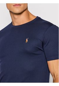 Polo Ralph Lauren T-Shirt 710740727 Granatowy Slim Fit. Typ kołnierza: polo. Kolor: niebieski. Materiał: bawełna #4