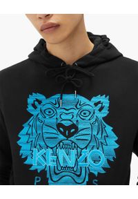 Kenzo - KENZO - Czarna bluza z kapturem Tiger. Typ kołnierza: kaptur. Kolor: czarny. Materiał: prążkowany, bawełna. Długość rękawa: długi rękaw. Długość: długie. Styl: klasyczny
