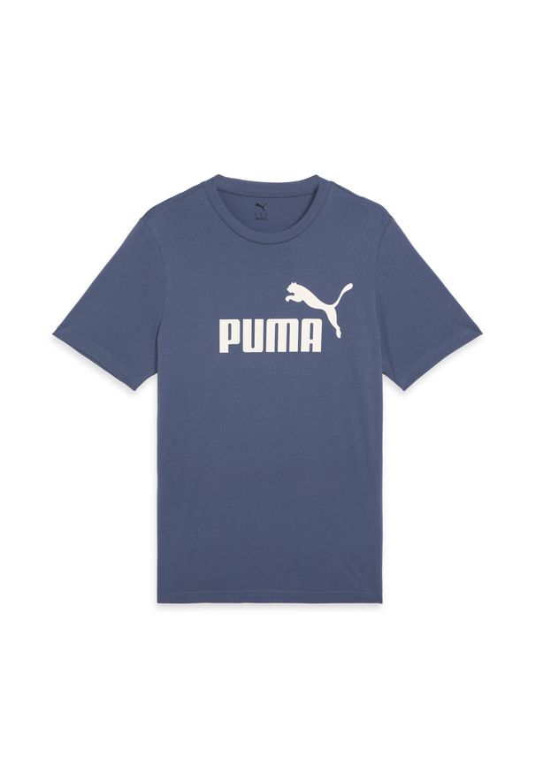 Puma - Męska koszulka ESS z logo No. 1 PUMA. Kolor: niebieski. Materiał: guma. Wzór: nadruk. Sport: bieganie, fitness