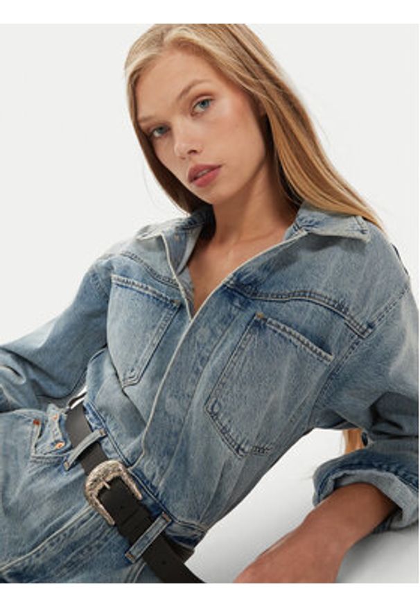 Levi's® Sukienka jeansowa Western 0002Q-0000 Niebieski Regular Fit. Kolor: niebieski. Materiał: bawełna