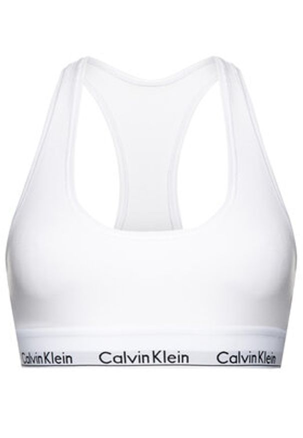 Calvin Klein Underwear Biustonosz top 0000F3785E Biały. Kolor: biały. Materiał: bawełna