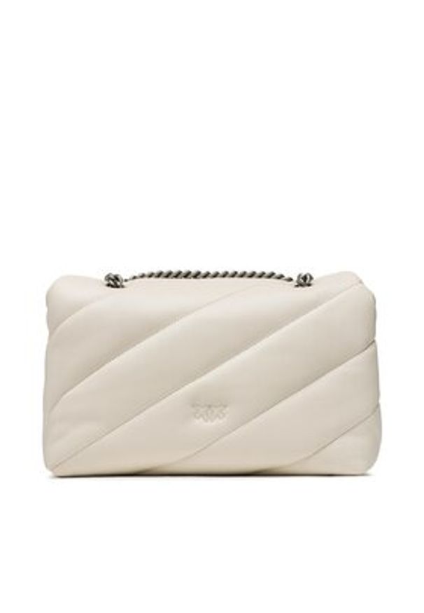 Pinko Torebka Love Classic Puff Cl PE 23 PLTT 100038 A0F2 Biały. Kolor: biały. Materiał: skórzane