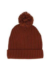 HEAT KEEPER - Czapka dla dzieci Baby Prążkowana + Pompon. Kolor: brązowy. Materiał: poliamid, wiskoza, poliester. Sezon: zima