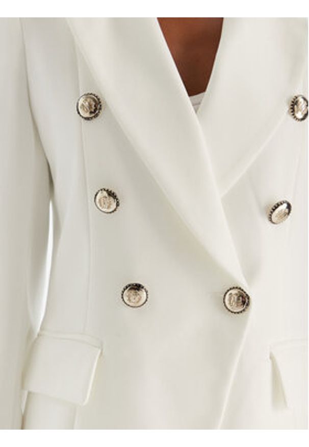 Maryley Marynarka 25IB139/43BC Biały Regular Fit. Kolor: biały. Materiał: syntetyk