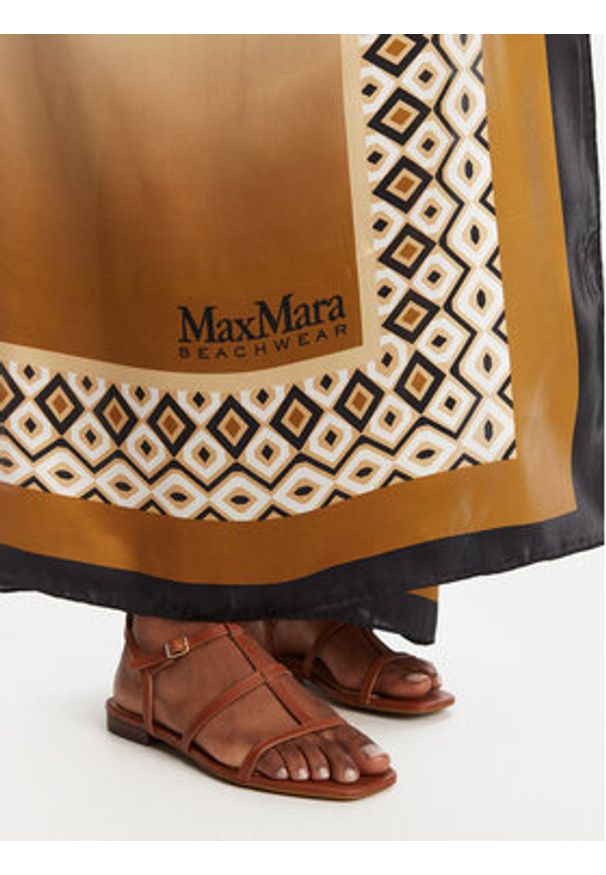 Max Mara Beachwear Chusta Ottico 2516541019 Brązowy. Kolor: brązowy. Materiał: jedwab, materiał
