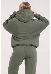 GYM GLAMOUR - Bluza fitness damska Gym Glamour college. Kolor: zielony. Sport: fitness