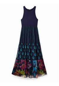 Desigual Sukienka codzienna Dudas 23SWVK90 Granatowy Regular Fit. Okazja: na co dzień. Kolor: niebieski. Materiał: bawełna. Typ sukienki: proste. Styl: casual #4