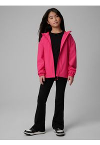 4f - 4F Kurtka przejściowa membrana 5000 dziecięca - różowa 122 (6-7 lat). Okazja: na spacer, na co dzień, na uczelnię. Kolor: różowy. Materiał: skóra, materiał. Sezon: lato. Styl: casual #2