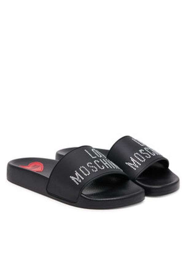 Love Moschino - LOVE MOSCHINO Klapki JA28122G0MI13000 Czarny. Kolor: czarny. Materiał: syntetyk