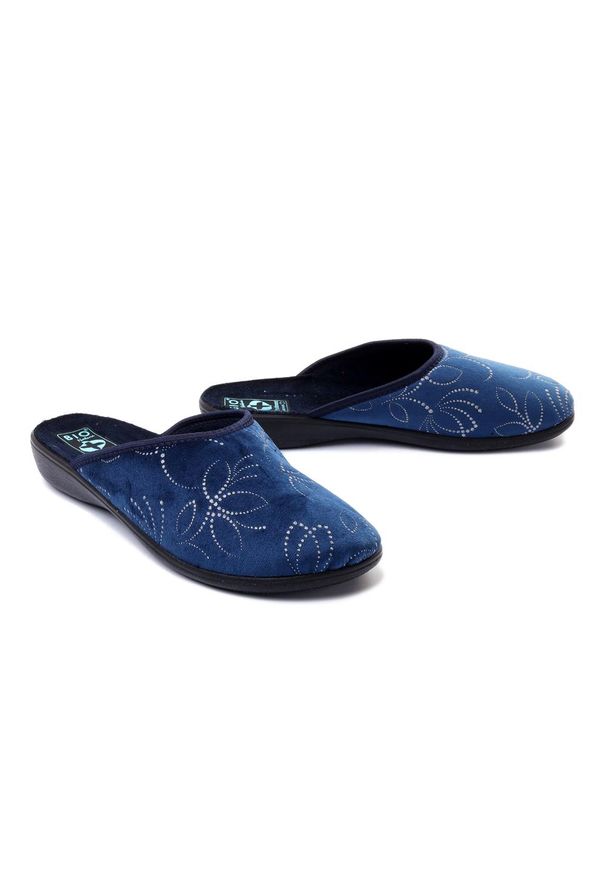Adanex - ADANEX DIL3 DIANA 25424 GR/CZ granat/czarny, kapcie/klapki damskie. Kolor: niebieski
