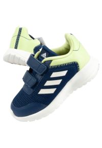 Adidas - Buty adidas Tensaur Run 2.0 Jr GZ5855 niebieskie. Zapięcie: rzepy. Kolor: niebieski. Materiał: guma, materiał. Szerokość cholewki: normalna. Wzór: paski. Sport: bieganie #1