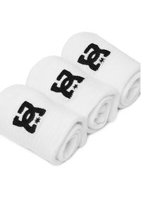 DC Zestaw 3 par wysokich skarpet unisex AS_DC_01W_SS25 (3-PACK) Biały. Kolor: biały. Materiał: materiał, bawełna