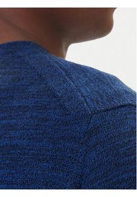Calvin Klein Sweter LV04LB305G Granatowy Regular Fit. Kolor: niebieski. Materiał: wełna #5