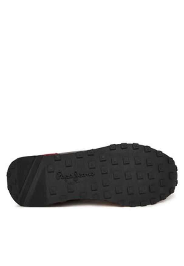 Pepe Jeans Sneakersy Kingston College M PMS400010 Bordowy. Kolor: czerwony. Materiał: skóra, zamsz