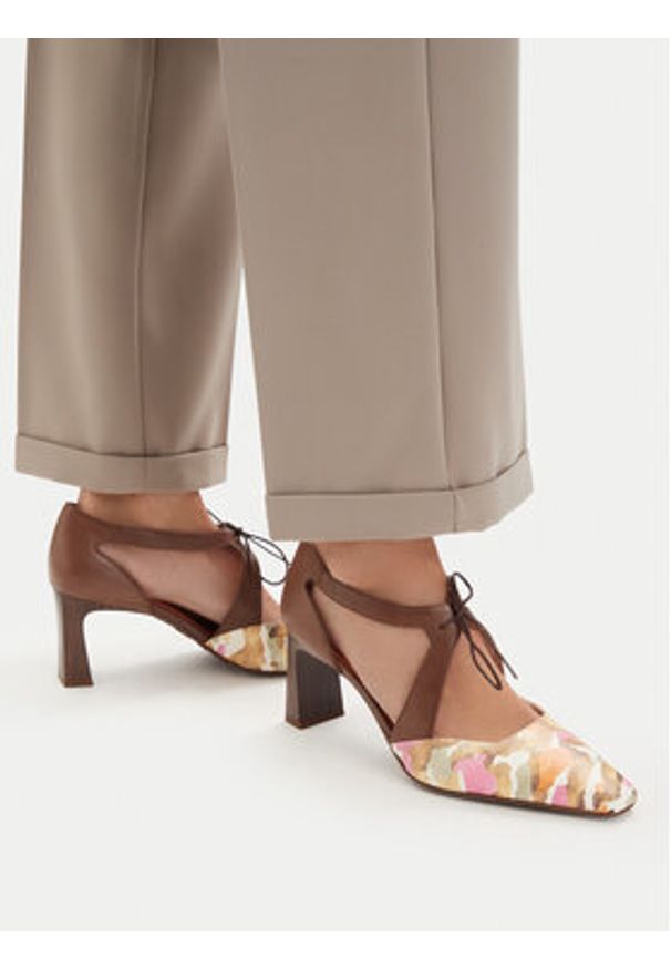 Hispanitas Półbuty BHV264664 C001 Kolorowy. Materiał: skóra. Wzór: kolorowy
