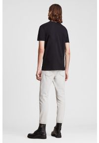 AllSaints - T-shirt Figure Crew. Okazja: na co dzień. Kolor: czarny. Materiał: dzianina. Wzór: gładki. Styl: casual