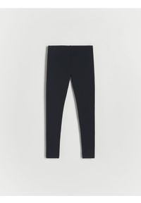 Reserved - Bawełniane legginsy - czarny. Kolor: czarny. Materiał: bawełna #1