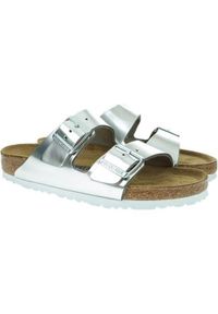 Klapki damskie Birkenstock Arizona NL. Kolor: szary. Materiał: materiał, syntetyk
