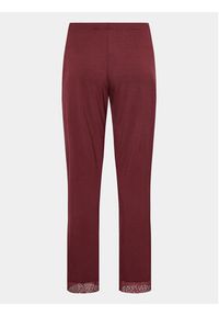 Femilet by Chantelle Spodnie piżamowe Jazz FNA560 Bordowy Regular Fit. Kolor: czerwony. Materiał: wiskoza