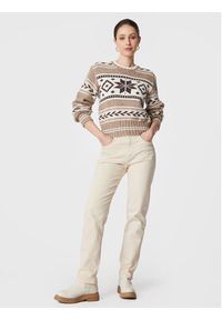 Polo Ralph Lauren Sweter 211881628 Beżowy Regular Fit. Typ kołnierza: polo. Kolor: beżowy. Materiał: wełna #3