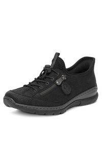 Rieker Sneakersy L32F1-00 Czarny. Kolor: czarny. Materiał: skóra #5