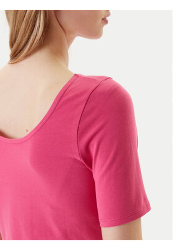 United Colors of Benetton - United Colors Of Benetton T-Shirt 3FJHD109K Różowy Slim Fit. Kolor: różowy. Materiał: bawełna