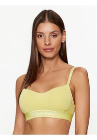 Calvin Klein Underwear Biustonosz top 000QF6770E Żółty. Kolor: żółty. Materiał: bawełna #1