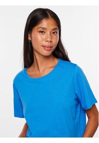 Pieces T-Shirt Sara 17146319 Niebieski Oversize. Kolor: niebieski. Materiał: bawełna #7