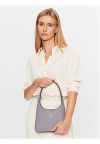 Calvin Klein Jeans Torebka Minimal Monogram Shoulder Bag K60K610843 Fioletowy. Kolor: fioletowy. Materiał: skórzane #3