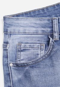 Renee - Niebieskie Klasyczne Jeansy Mom Fit High Waist z Bawełny Uhrlith. Okazja: na co dzień. Stan: podwyższony. Kolor: niebieski. Styl: klasyczny #6