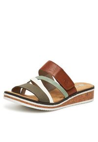 Rieker Klapki V3652-91 Brązowy. Kolor: brązowy. Materiał: materiał #6