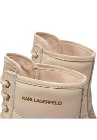 Karl Lagerfeld - KARL LAGERFELD Botki KL43250 Beżowy. Kolor: beżowy. Materiał: skóra