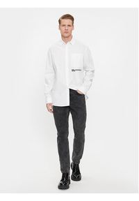 Karl Lagerfeld Jeans Koszula 240D1601 Biały Slim Fit. Kolor: biały. Materiał: bawełna